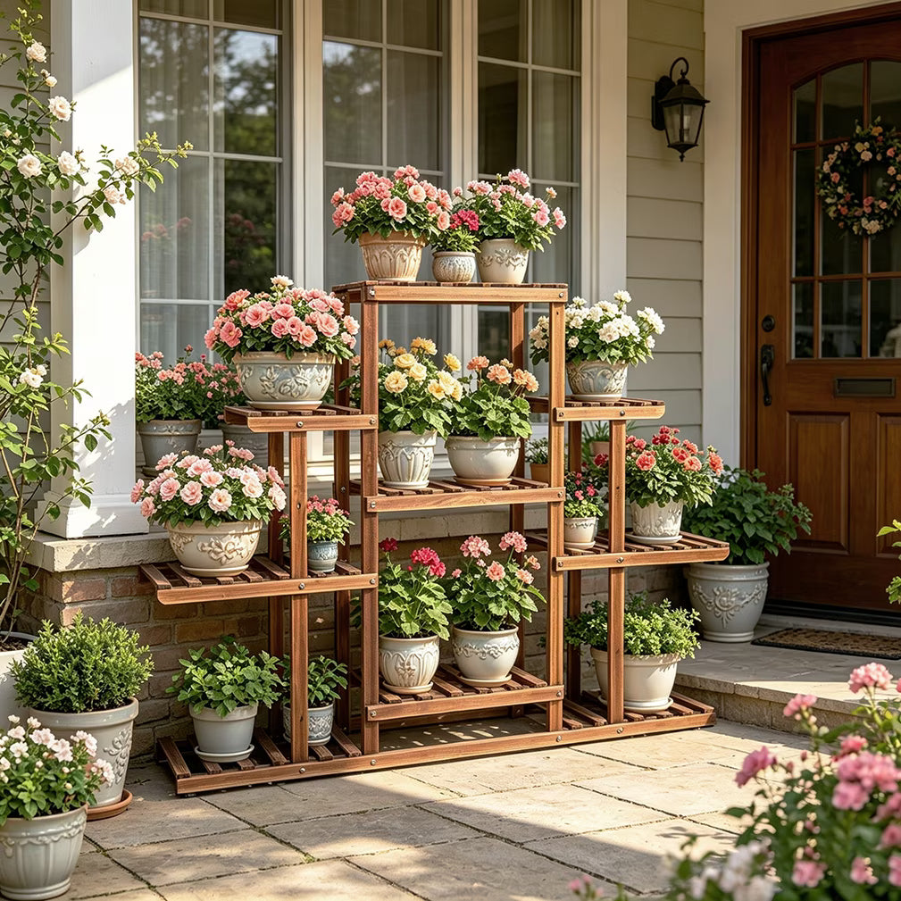 Kori Nest 11-Tier Wooden Plant Stand
