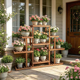 Kori Nest 11-Tier Wooden Plant Stand
