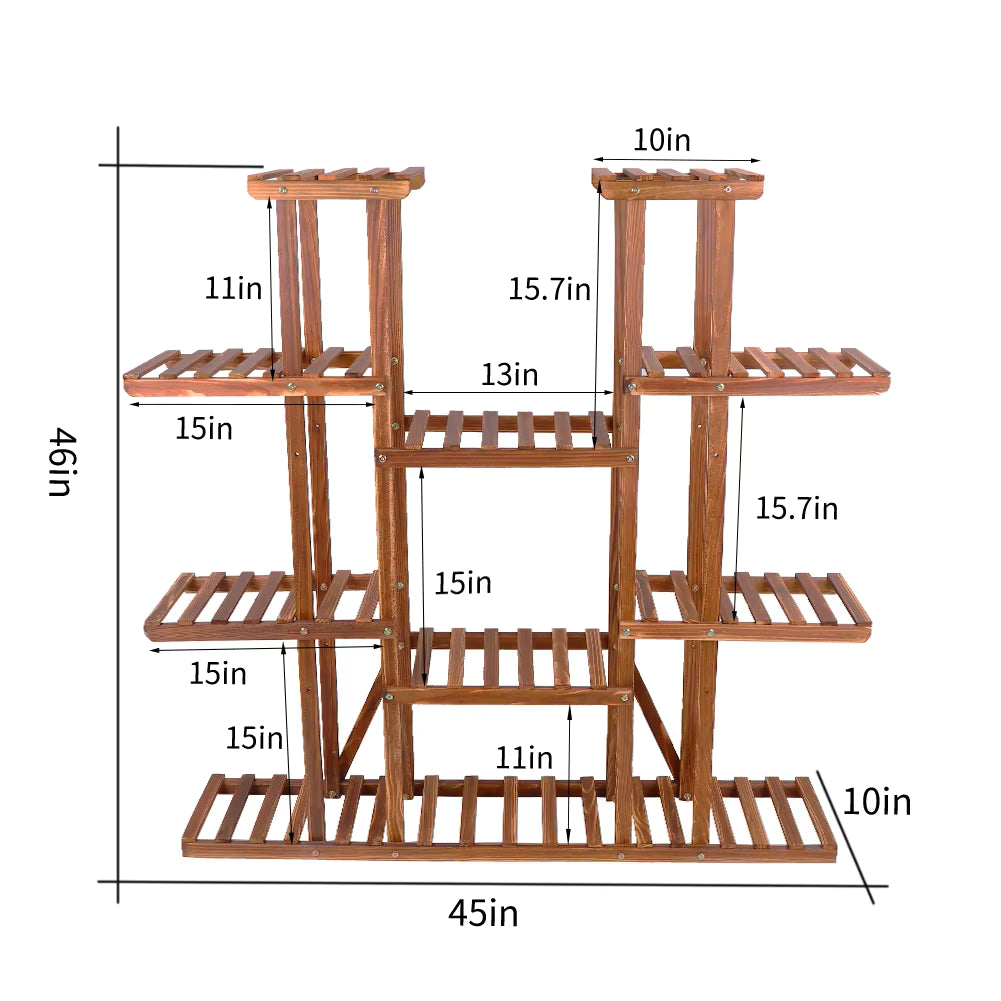 Kori Nest 11-Tier Wooden Plant Stand
